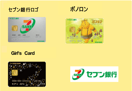 セブン銀行キャッシュカードのみほん画像