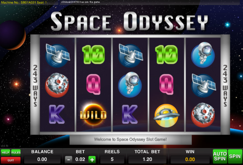 エンパイア777「ライブカジノ・ベガス」SLOT EGAMES「SPACE ODYSSEY(大空漫遊)」スロットゲーム画像