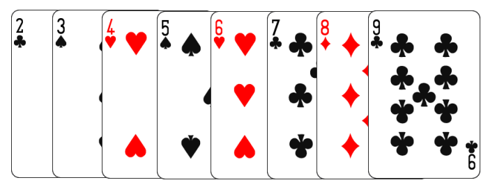 エンパイア777バカラゲームルールの２～９カードの数え方画像