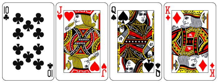 エンパイア777バカラゲームルールの10・J・Q・Kカードの数え方画像