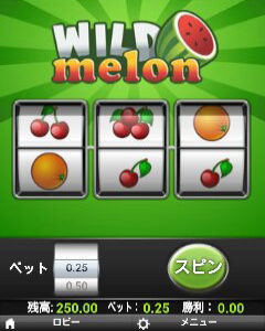 エンパイア777モバイル・スロット「WILD melon」イメージ画像