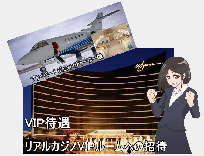 エンパイアカジノリアルカジノVIP待遇VIPルームとカジノへの招待イメージ画像
